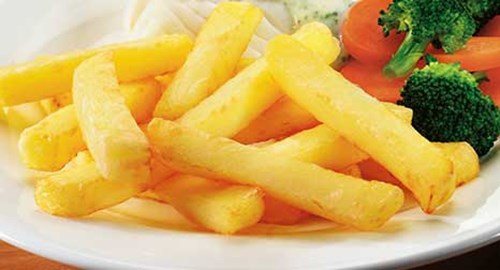 Mccain fries on white plate